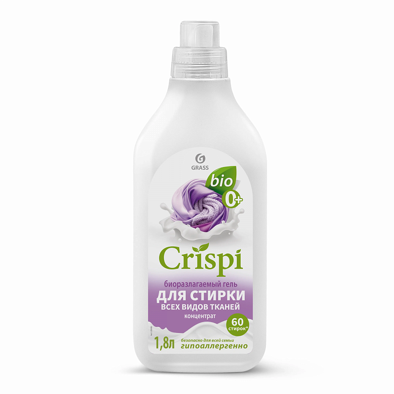 гель для стирки всех видов тканей концентрат crispi (флакон 1,8 л) 