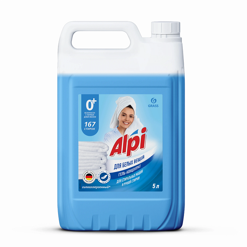 гель-концентрат для белых вещей alpi white gel (канистра 5 л) 