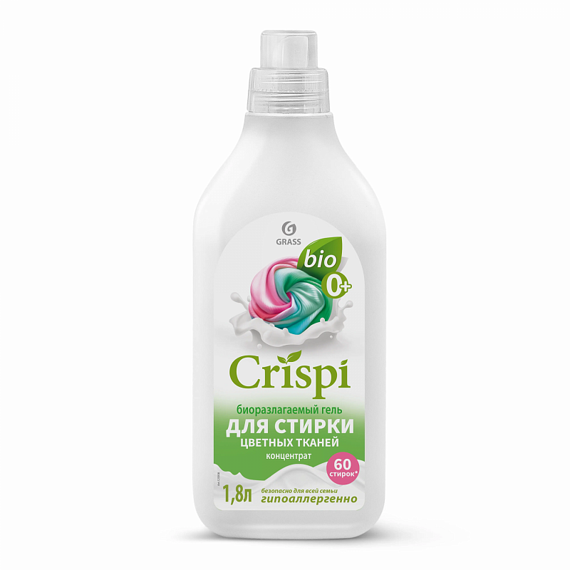 гель для стирки цветного белья концентрат crispi (флакон 1,8 л) 