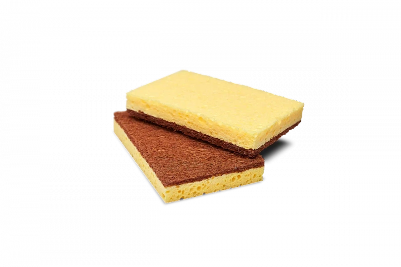 Целлюлозная губка с кокосовым абразивом (2 шт)      