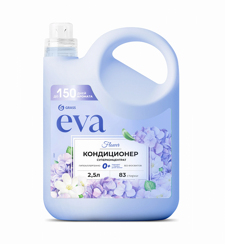 картинка кондиционер для белья концентрированный eva flower (канистра 2,5 л) кондиционер для белья концентрированный eva flower (канистра 2,5 л)